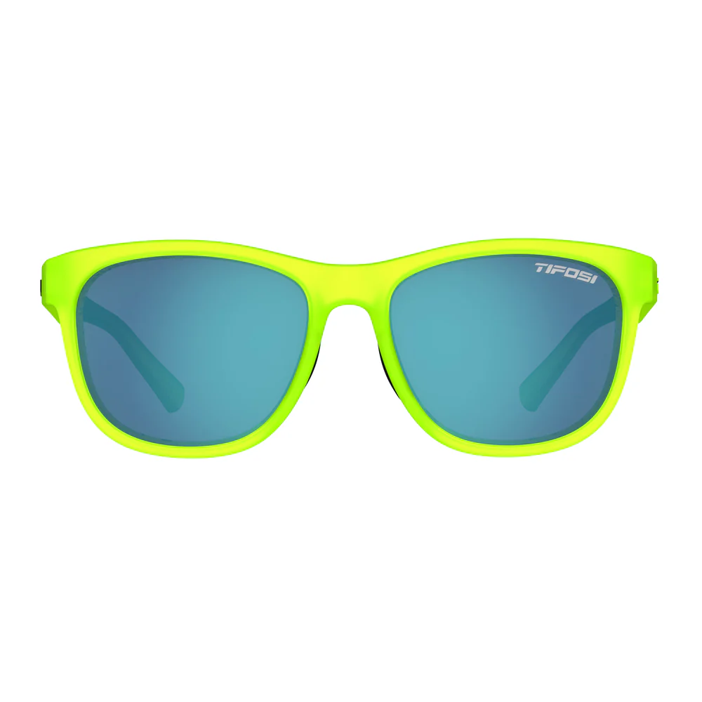 Tifosi Swank Satin Electric Green, Smoke Bright Blue