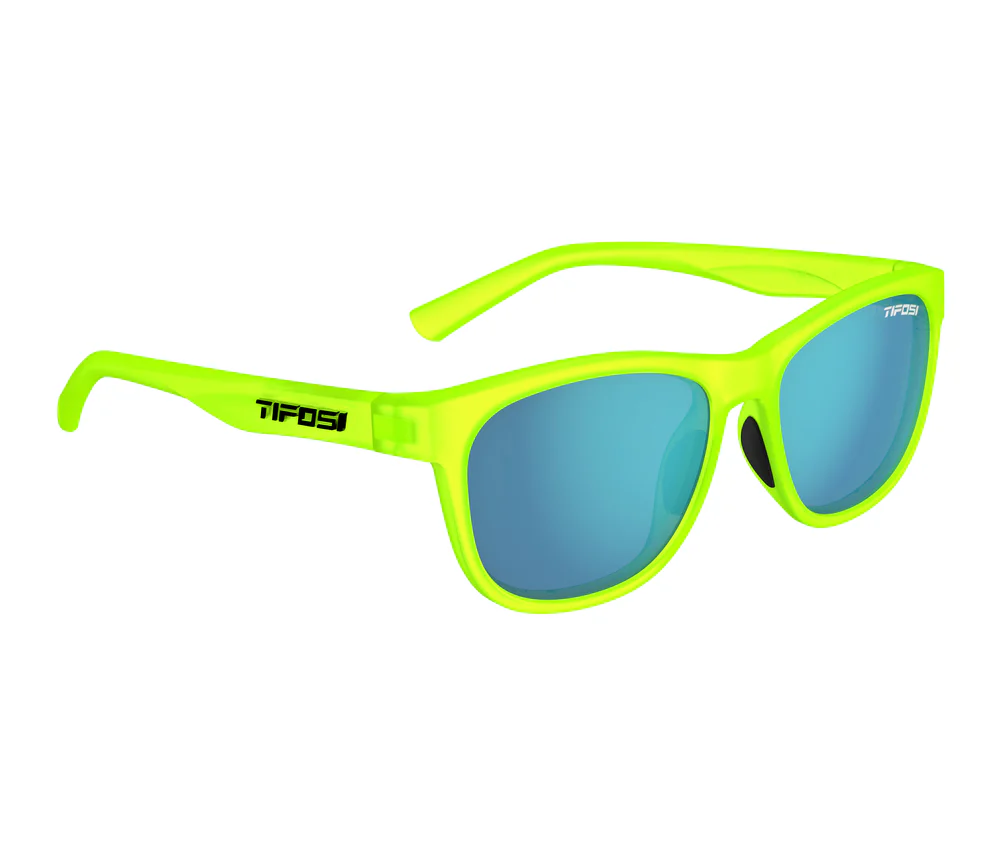 Tifosi Swank Satin Electric Green, Smoke Bright Blue