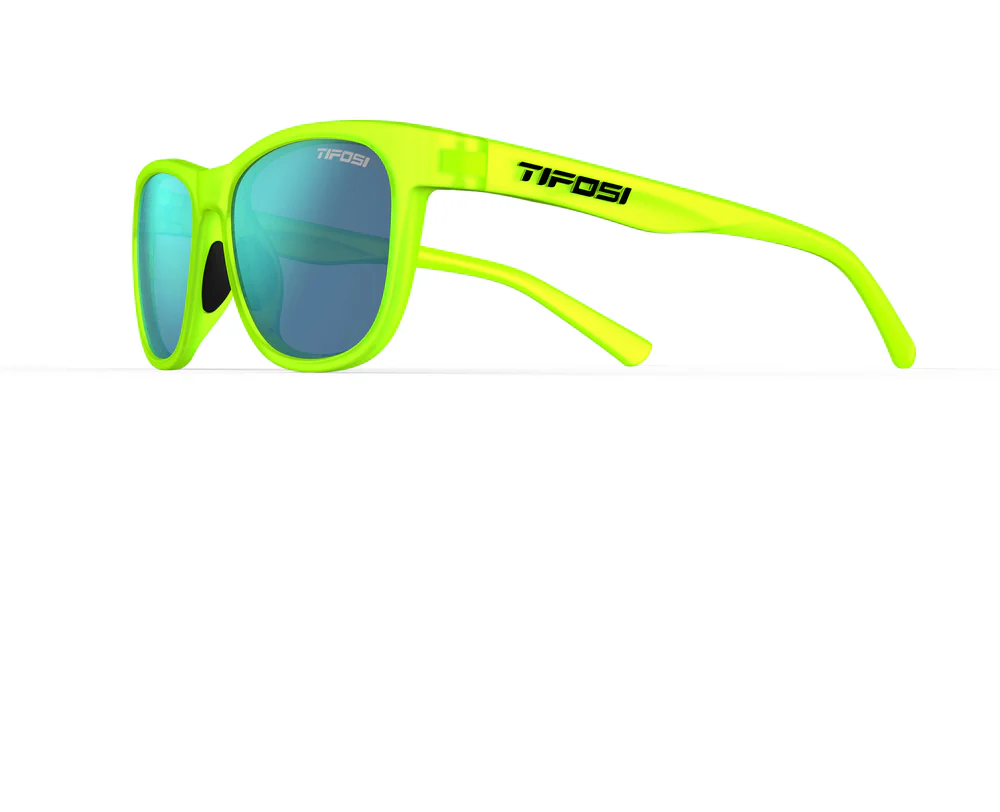 Tifosi Swank Satin Electric Green, Smoke Bright Blue