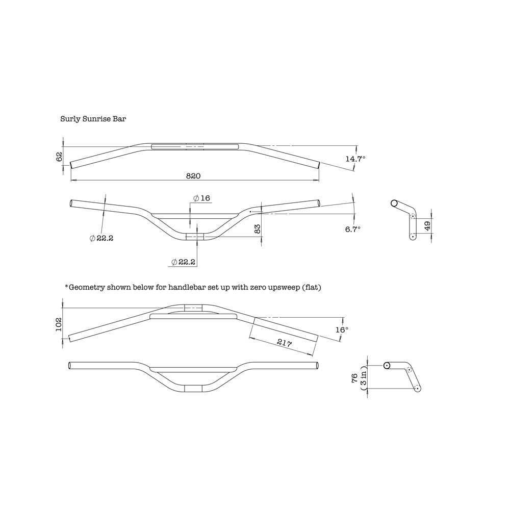 Surly Sunrise bars 820mm