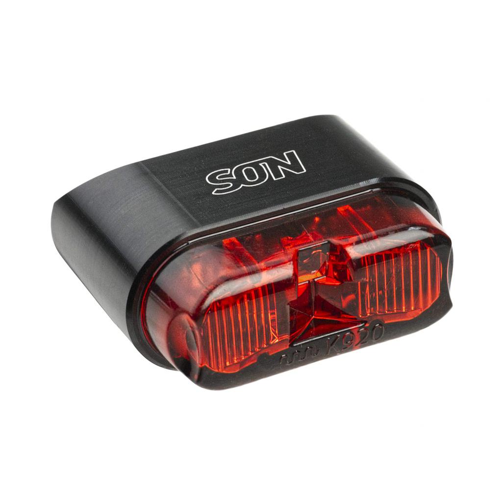 Rear light for mudguard black/red wide profile