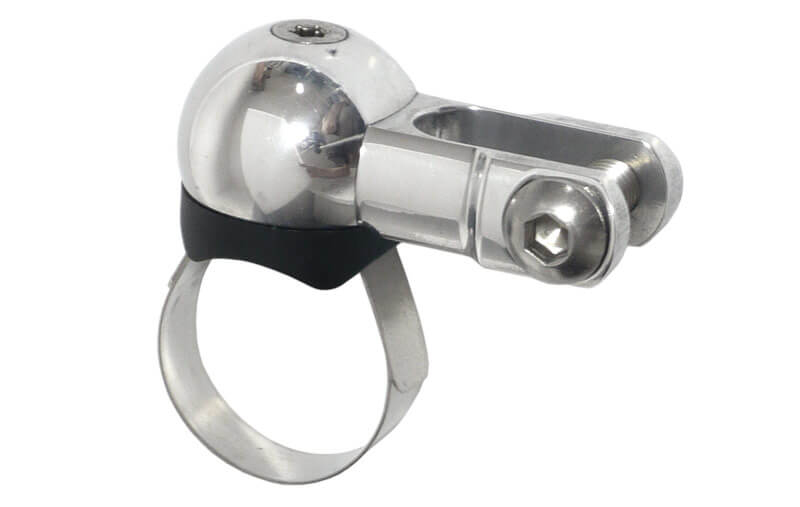 Headlight bracket Schmidt delux, aluminium milled, polished, for handlebars up to 31.8 mm