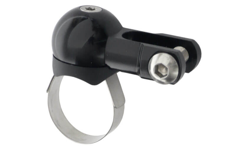 Headlight bracket Schmidt delux, aluminium milled, black anodized, for handlebars up to 31.8 mm