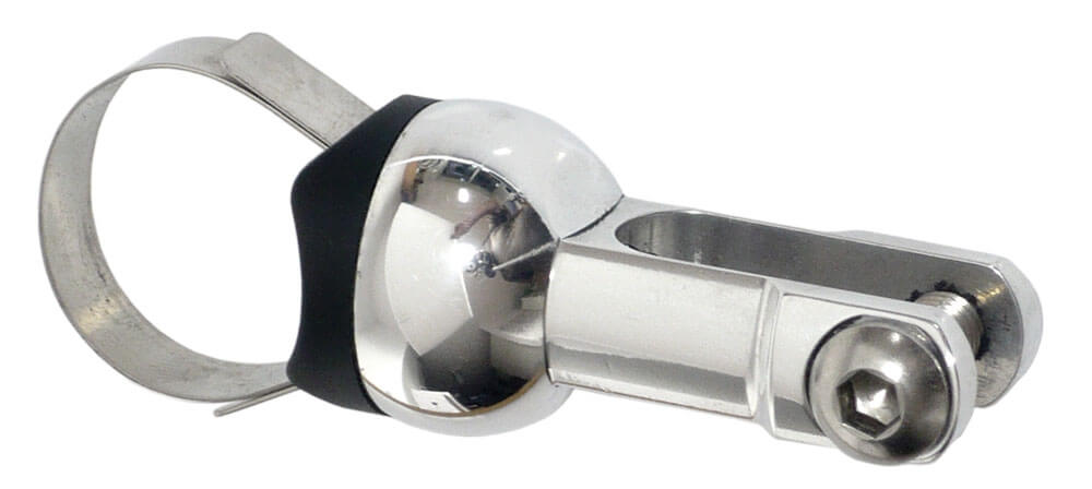 Headlight bracket Schmidt delux long, aluminium milled, polished, for handlebars up to 31.8 mm
