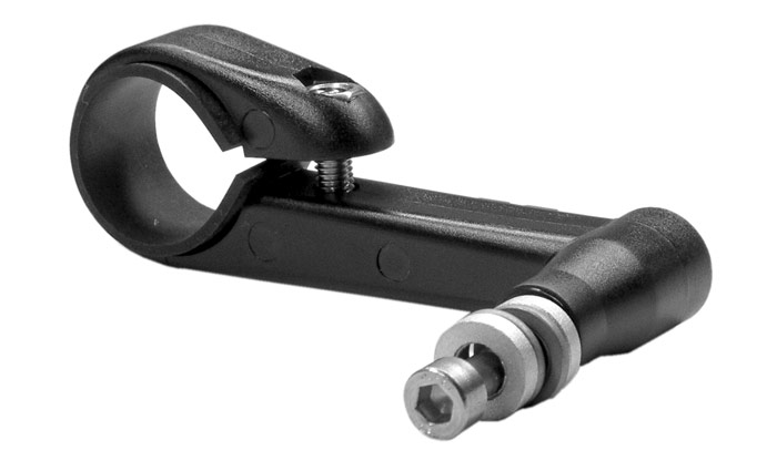Headlight bracket handlebar mount, synthetic, up to Ø 26 mm, riese und müller