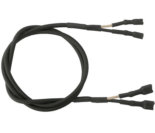 Coaxial cable for connection headlight - SON hub, 57 cm, 2 conn. 4.8 mm, 2 conn. 2.8 mm fitted