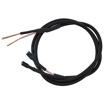 Coaxial cable for connection headlight - hub dynamo, 57 cm, 2 connectors 2.8 mm fitted