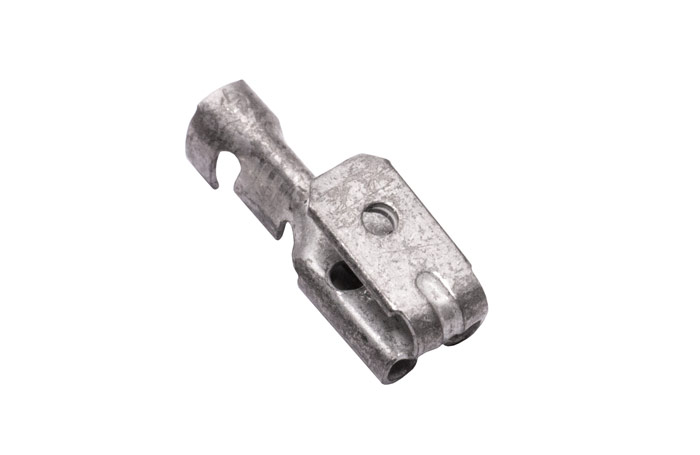 Piggy-back spade connector female 4.8 x 0.8 mm, pack of 20 pcs