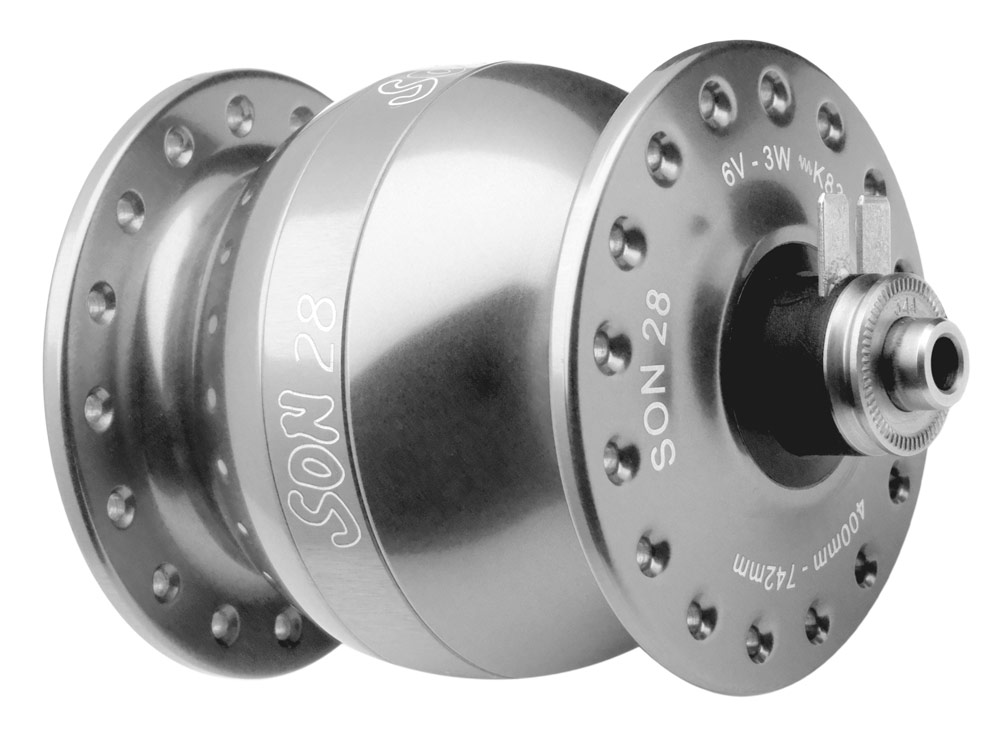 SON 28 silver anodized, 36 hole