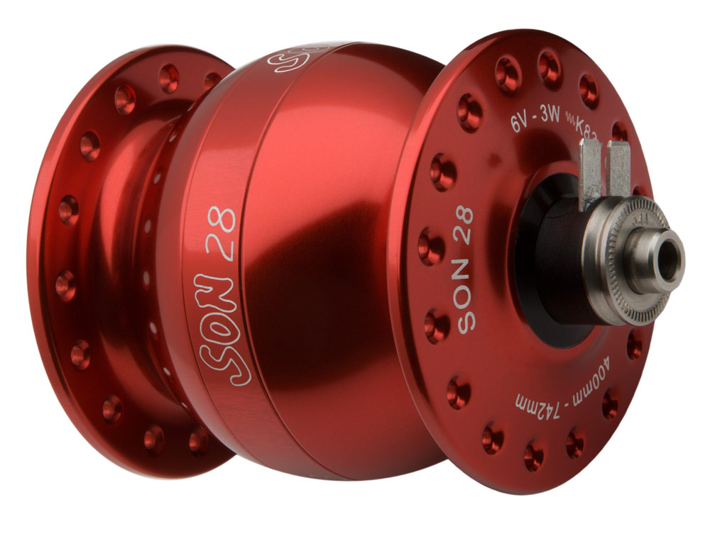 SON 28 red anodized, 36 hole