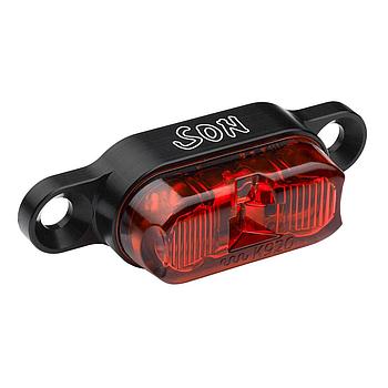 Rear light rack mount, black / red, 50 mm spacing