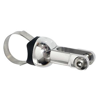 Headlight bracket Schmidt delux long, aluminium milled, polished, for handlebars up to 31.8 mm