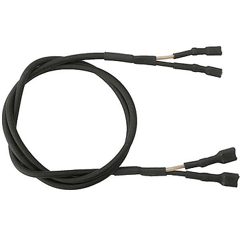 Coaxial cable for connection headlight - SON hub, 57 cm, 2 conn. 4.8 mm, 2 conn. 2.8 mm fitted