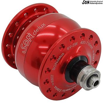 SONdelux SL red anodized, 32 hole