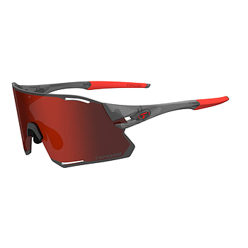 Tifosi Rail Race Satin Vapor Interchange, Clarion Red, Clear